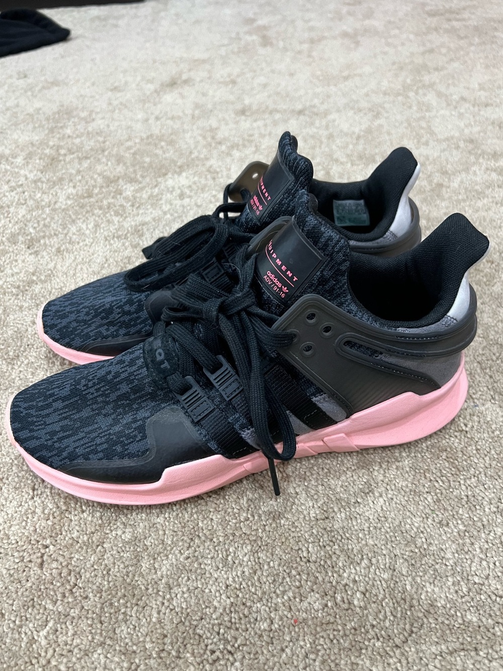 Adidas equipment Women’s Black and Pink sneakers size 9